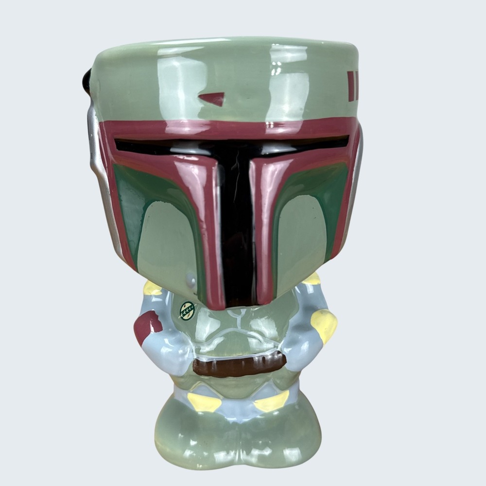 Disney Star Wars Boba Fett Ceramic Goblet Mug Cup 6" Galerie Figure Collector 49